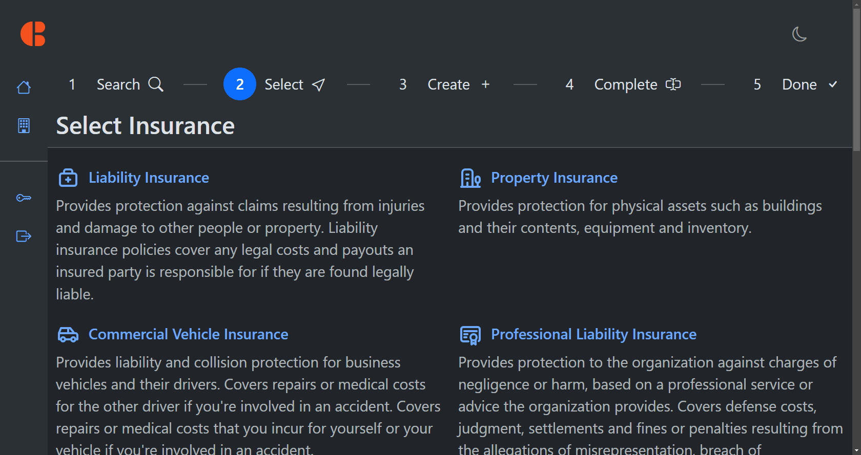 Insurance choices corresponding to your business